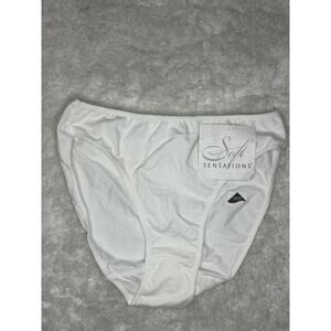 Vintage Soft Sensations White Full Back Brief Panties Size 5 NWT